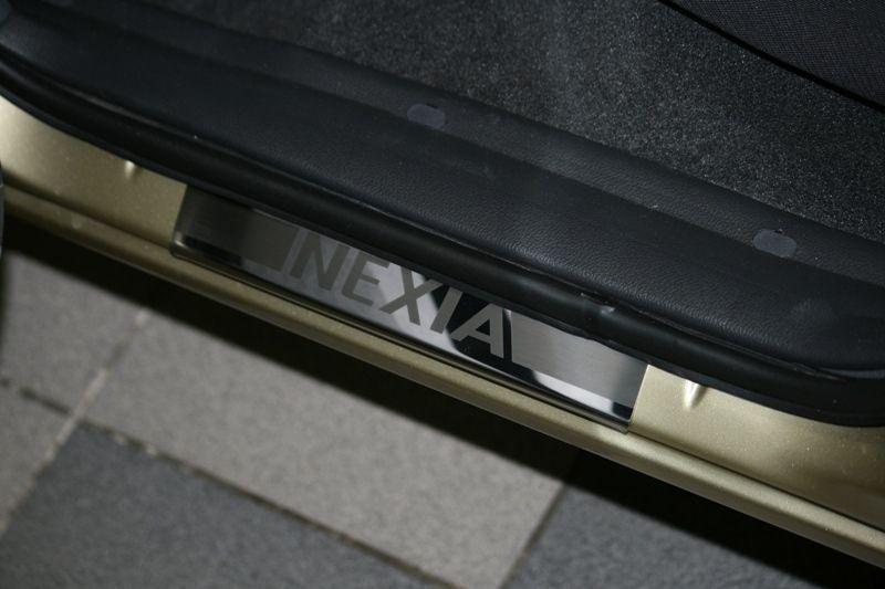 Накладки на внутренние пороги с логотипом на металл для Daewoo Nexia, Союз-96 DNEX.31.3084