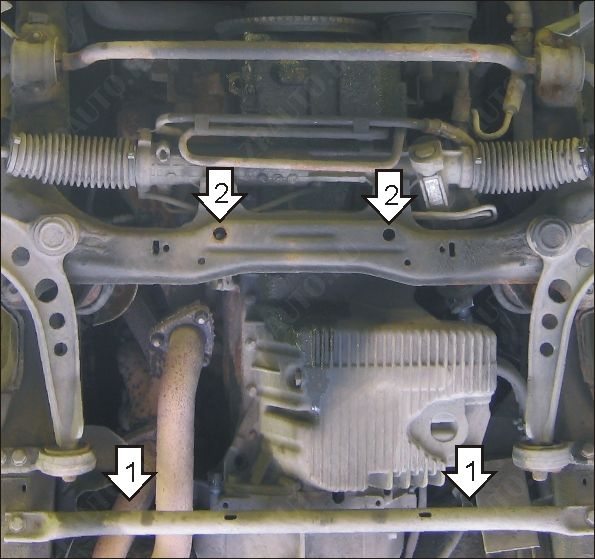 Защита двигателя стальная Motodor для BMW 3er Е36 1990-1998 (2 мм, сталь), 00205