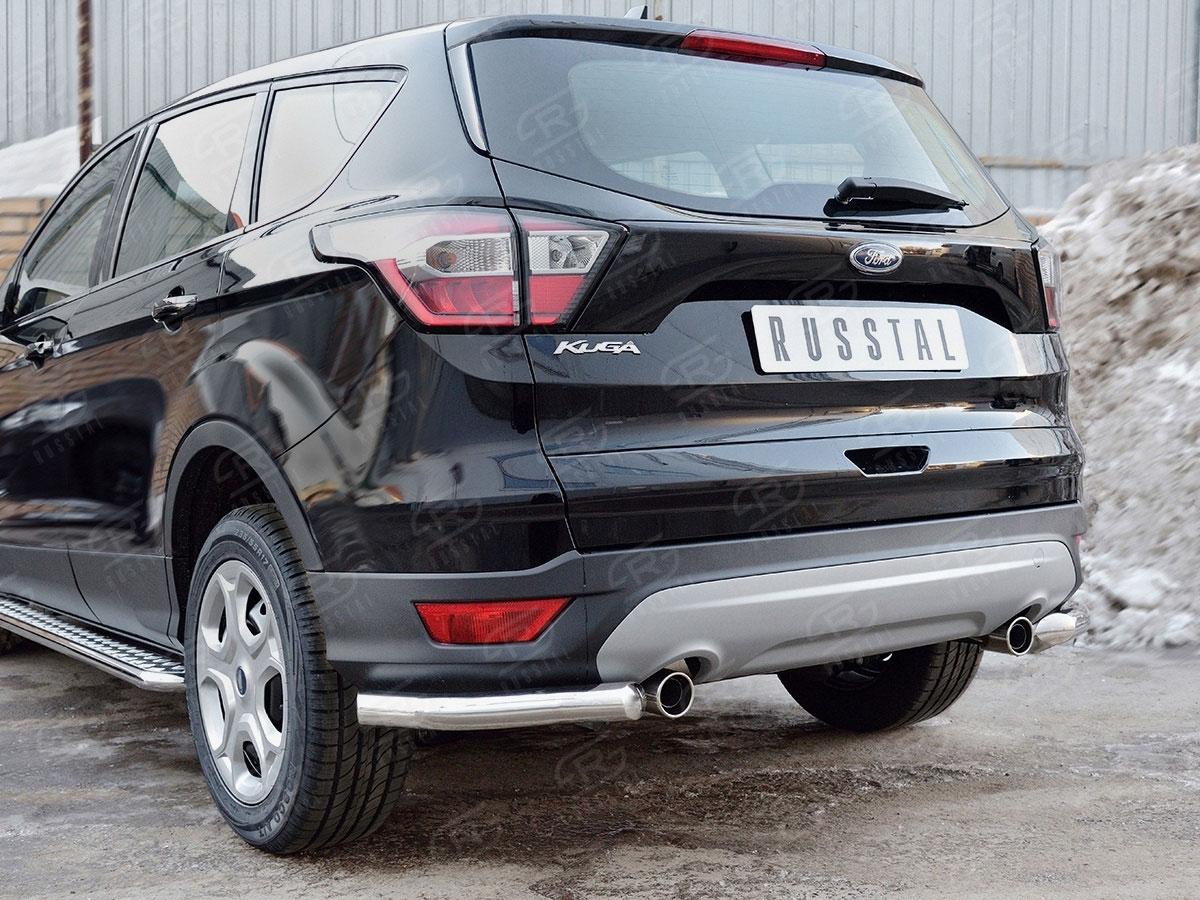 Защита заднего бампера уголки d57 Ford Kuga 2016, Slitkoff FGZ-002606