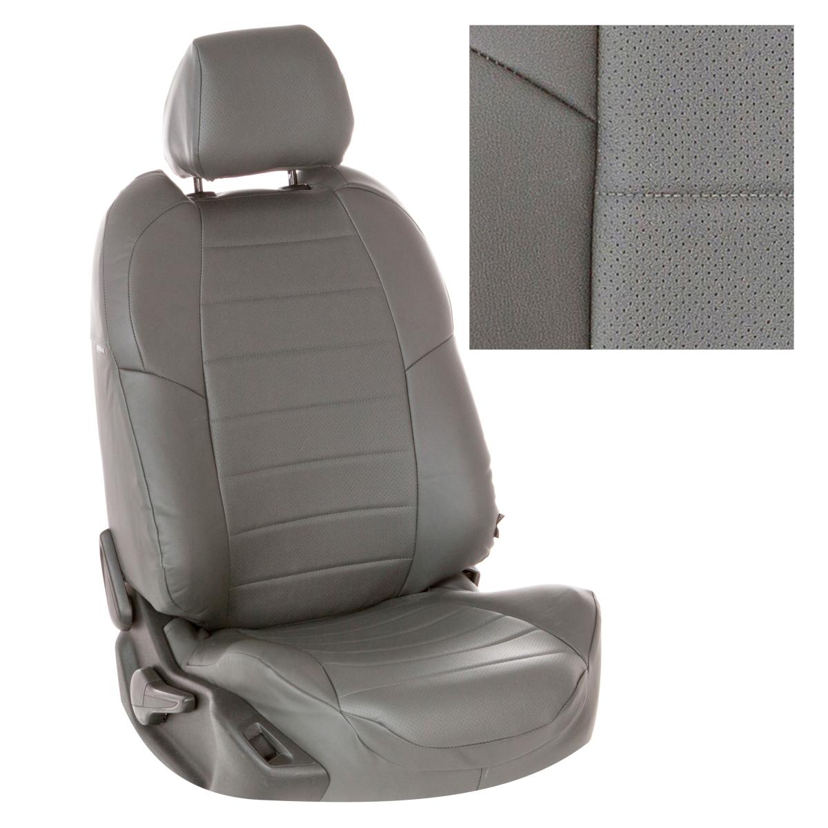 Чехлы для KIA Sportage III, Экокожа, (Серый + Серый), Autopilot арт. ki-sg-s10-sese-e