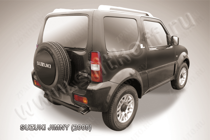 Защита заднего бампера d57 черная Suzuki Jimny (1998-2019) , Slitkoff, арт. SJ009B
