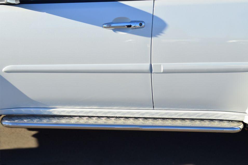 Пороги труба d42 с листом для Mitsubishi Pajero Sport 2013, Руссталь MPSL-001581
