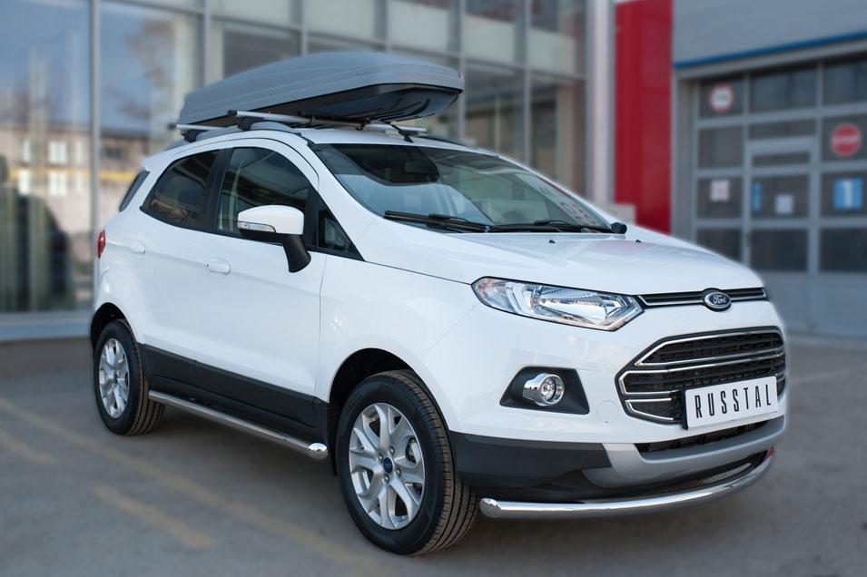 Пороги труба d57 вариант 1 для Ford EcoSport 2014, Slitkoff FET-0020561