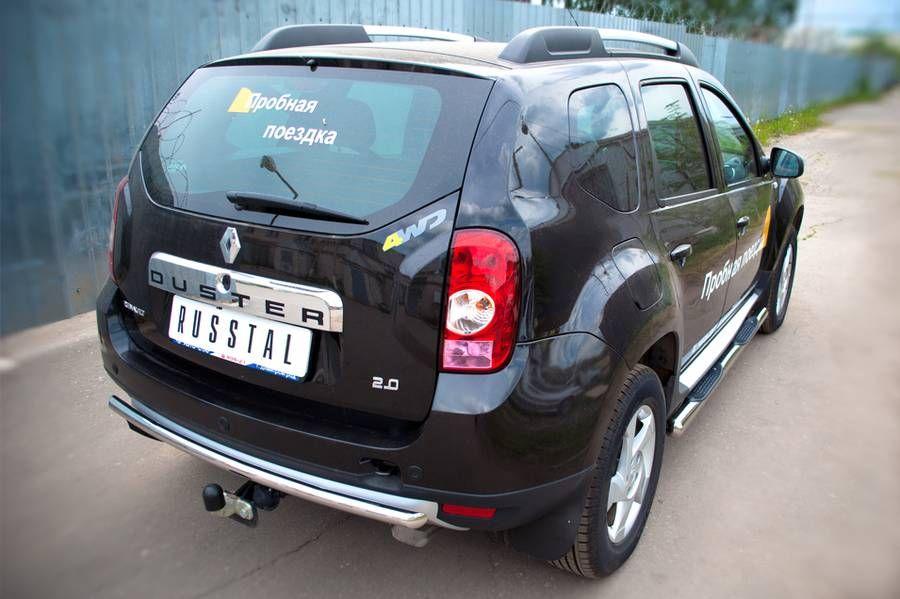 Защита заднего бампера d42 для Renault Duster 4x4, Slitkoff RD4Z-000444