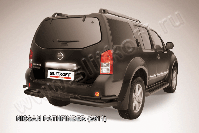 Уголки d76+d42 двойные черные Nissan Pathfinder (2010-2014) , Slitkoff, арт. NIP11-009B