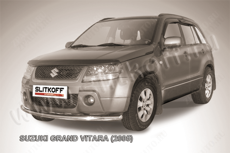 Защита переднего бампера d57 Suzuki Grand Vitara (2005-2008) Black Edition, Slitkoff, арт. SGV05008BE