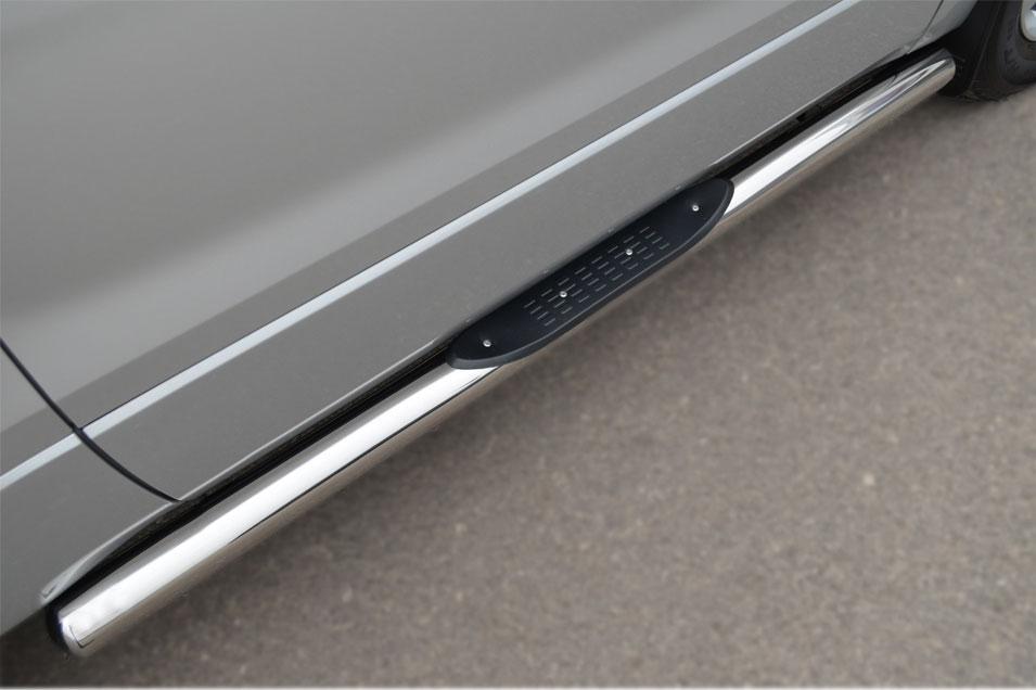 Пороги труба d76 с накладками вариант 3 для Suzuki Grand Vitara 3d 2012, Slitkoff SV3T-0011083