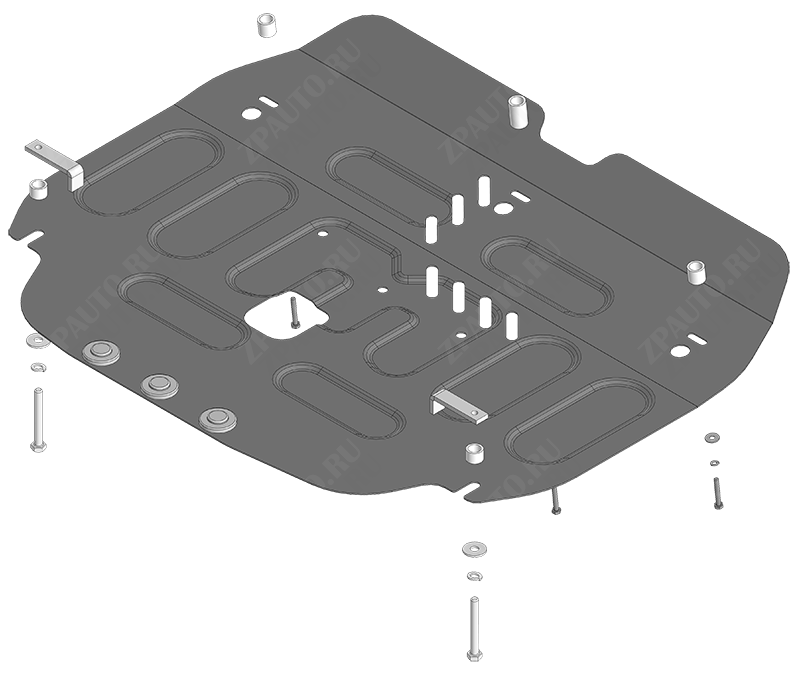 Защита стальная Мотодор (Двигатель, Коробка переключения передач), 2 мм,  для Changan Eado Plus  2020- арт. 77207