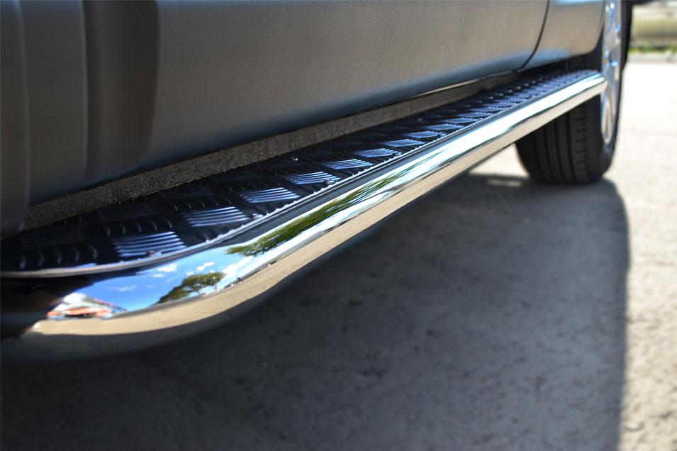 Пороги труба d42 с листом для Nissan Qashqai 14-/15- SPB, Slitkoff NQQL-001795