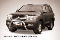 Кенгурятник d76 низкий мини Toyota Land Cruiser 200 (2007-2012) Black Edition, Slitkoff, арт. TLC2-009BE
