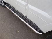 Пороги с площадкой 60,3 мм для автомобиля Mitsubishi Pajero IV 2014-, TCC Тюнинг MITPAJ414-09