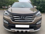 HYSF.12.05  Защита переднего бампера  G для автомобиля Hyundai Santa Fe 2012-2016, Россия