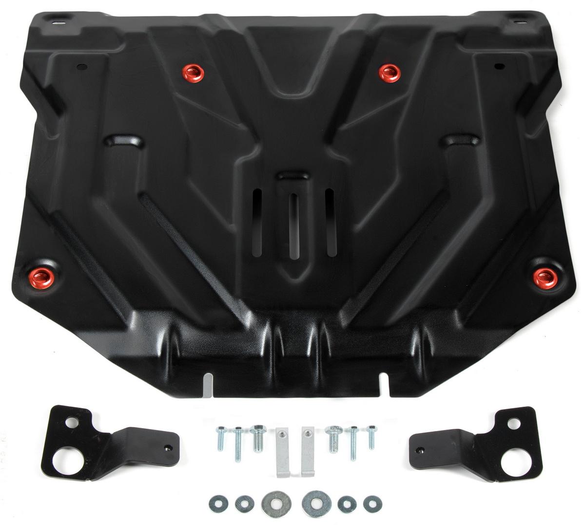 Защита картера и КПП АвтоБроня для Honda CR-V V (V - 2.0; 2.4) 2017-н.в., штампованная, сталь 1.5 мм, с крепежом, 111.02131.2