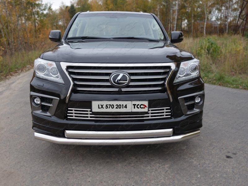 Решетка радиатора 16 мм для автомобиля Lexus LX 570 Sport 2014-2015, TCC Тюнинг LEXLX570SP14-07