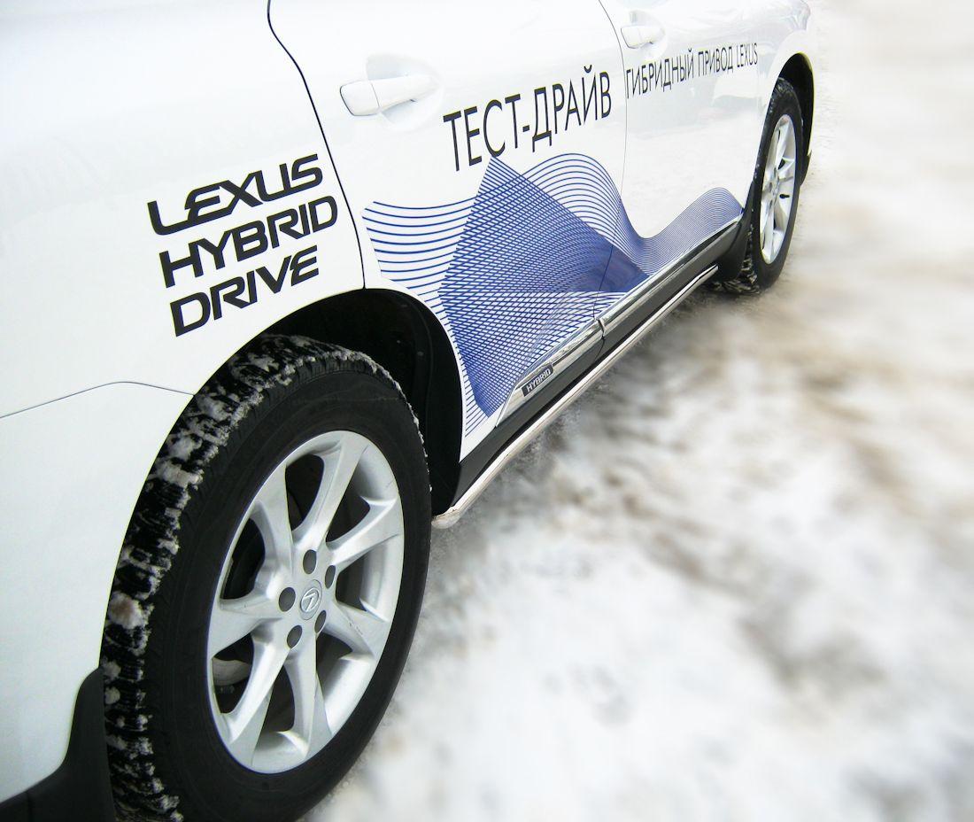 Пороги труба d42 для Lexus RX 270/350/450h 2009-2012, Руссталь LRXT-000404