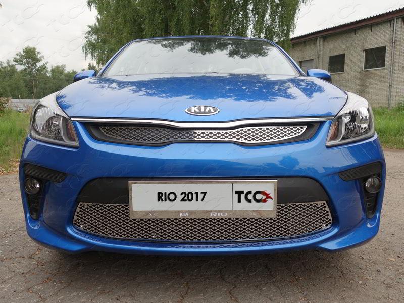 Решетка радиатора нижняя (лист) для автомобиля Kia Rio 2017- TCC Тюнинг арт. KIARIO17-14