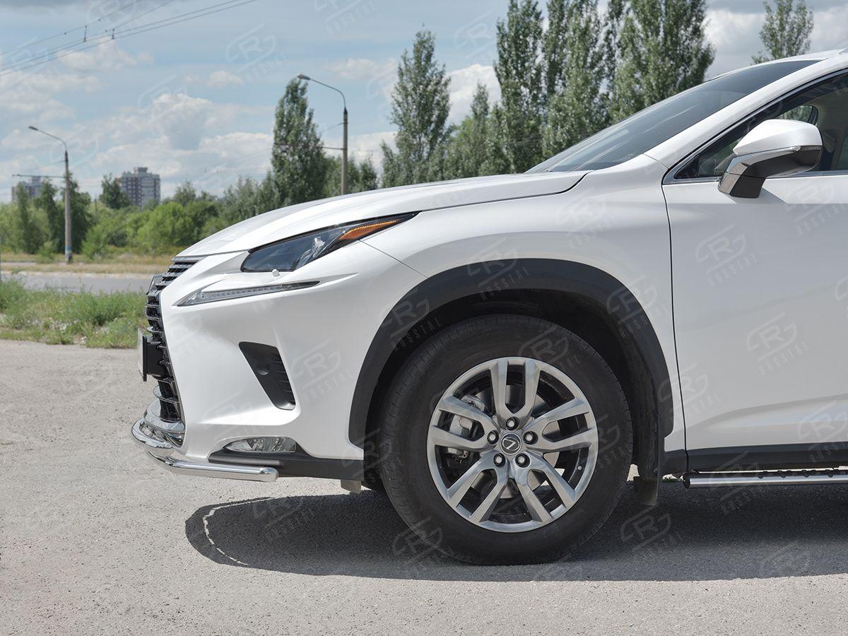 Защита переднего бампера d42/42 на Lexus NX 2017, Slitkoff LNX3Z-002935