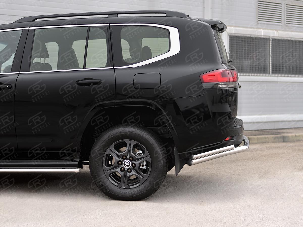 TOYOTA LAND CRUISER 300 2021 - Защита заднего бампера d57 секции-d42 уголки TLCZ-003791