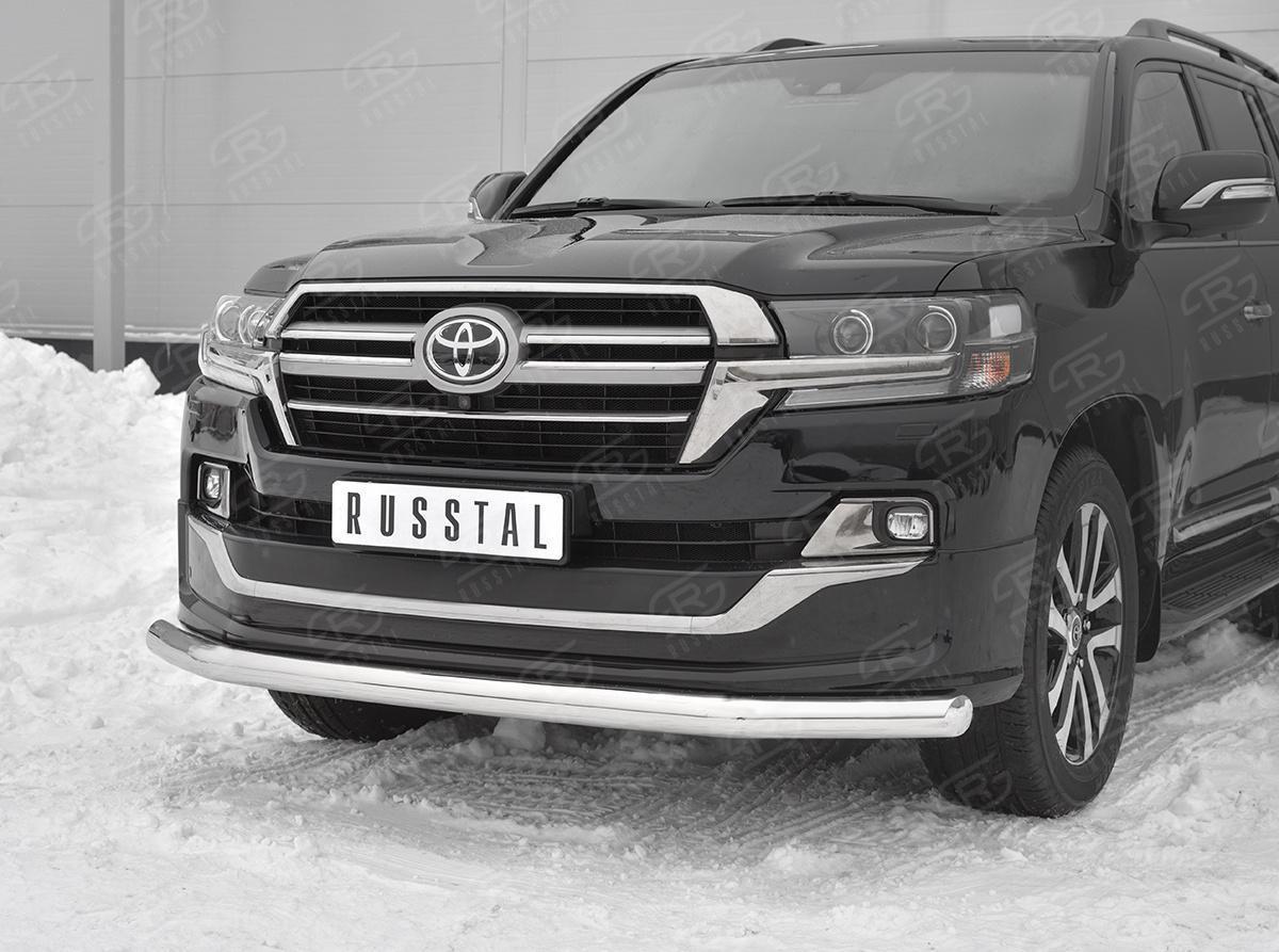 Защита переднего бампера d76 секции TLCZ-003115 для автомобиля TOYOTA LAND CRUISER 200 2018 EXECUTIVE LOUNGE, Slitkoff