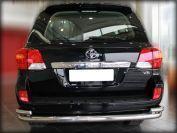 Защита заднего бампера "волна" d-76+53 для автомобиля Toyota Land Cruiser 200 2012-2013г.в., Технотек, арт. LCN2012_10