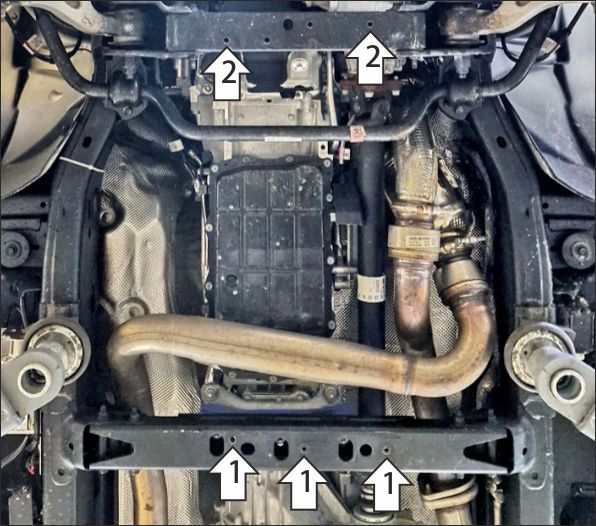 Защита алюминиевая Мотодор (Коробка переключения передач), 5 мм,  Dodge Ram 1500 RHO  2024- арт. 32920