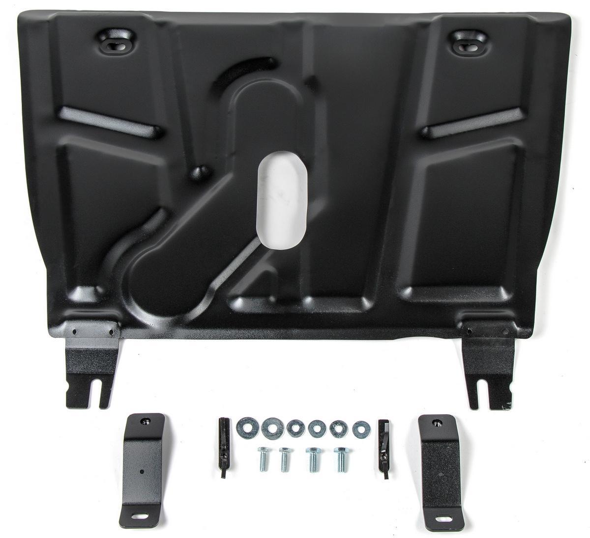 Защита картера и КПП АвтоБроня для Changan CS75 (V - 1.8 (163 л.с.)) АКПП 2015-2020, штампованная, сталь 1.8 мм, с крепежом, 111.08905.1