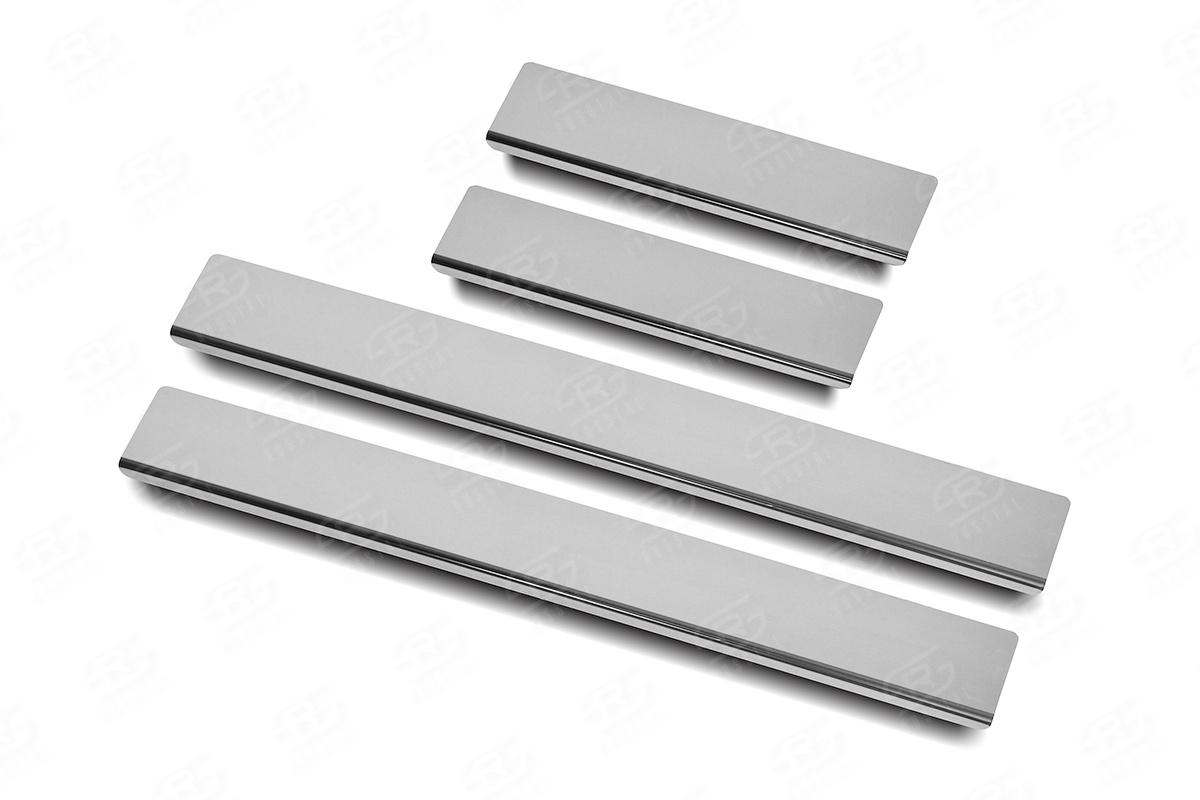 Накладки на пороги RUSSTAL (нерж., зеркало) VWJET14-01 для VOLKSWAGEN JETTA 2014-2018