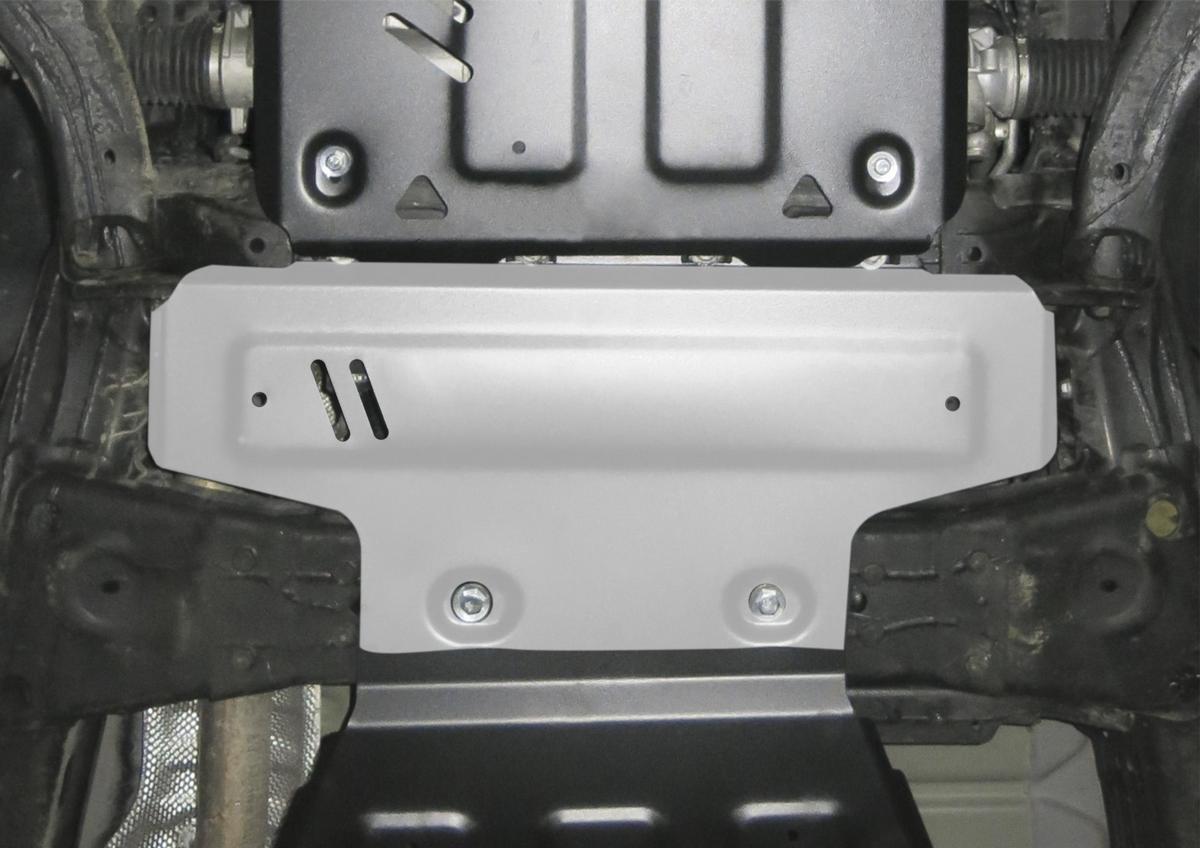 Защита КПП Rival для Volkswagen Amarok I рестайлинг 2016-2019, штампованная, алюминий 4 мм, с крепежом, 333.5852.1