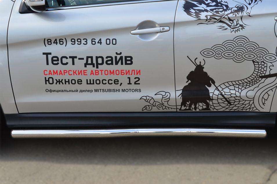 Пороги труба d57 вариант 3 для Mitsubishi ASX 2013, Slitkoff MAST-0013243