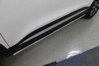 Пороги овальные с накладкой 75х42 мм для автомобиля Chery Tiggo 7 PRO 2020 арт. CHERTIG7P20-22