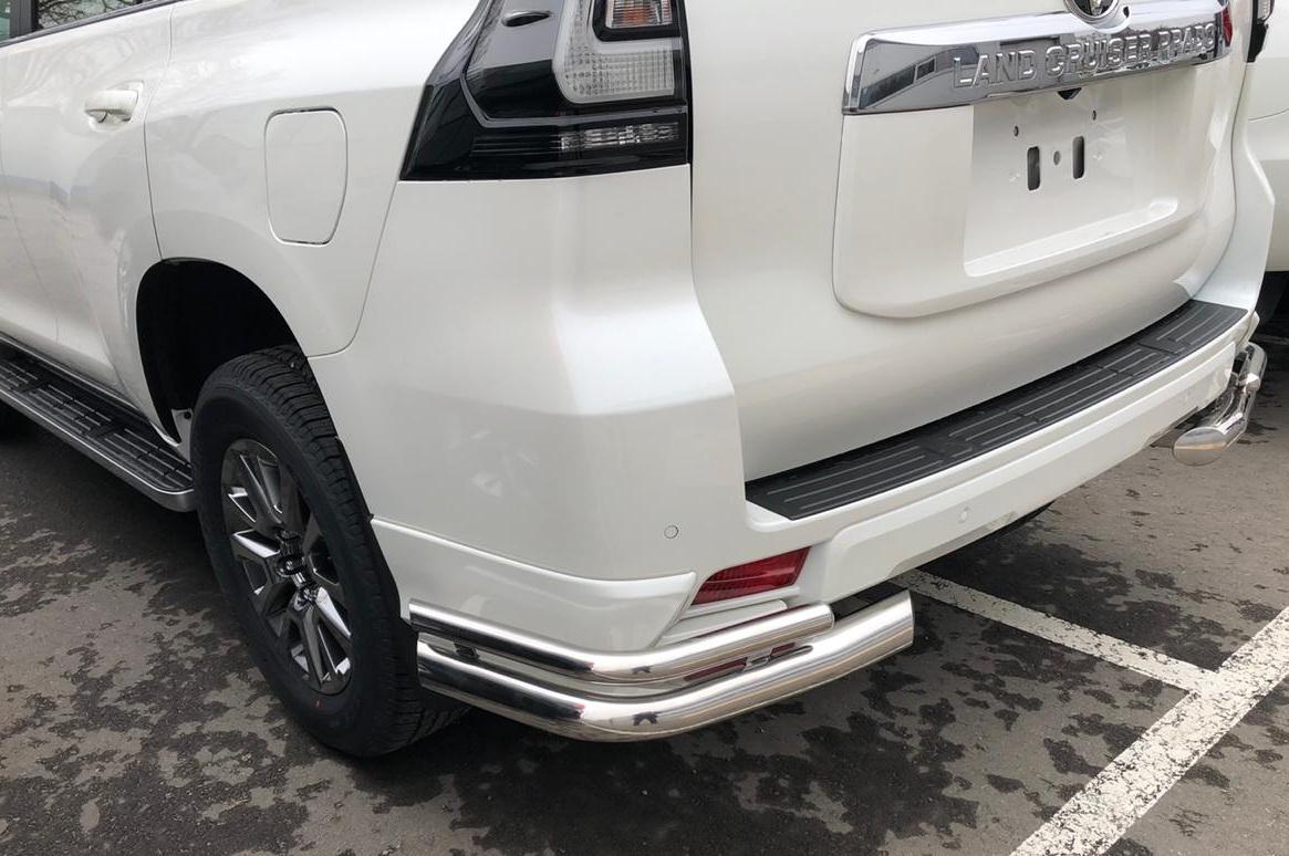 Защита заднего бампера угловая двойная, Россия TLCPS150.19.20