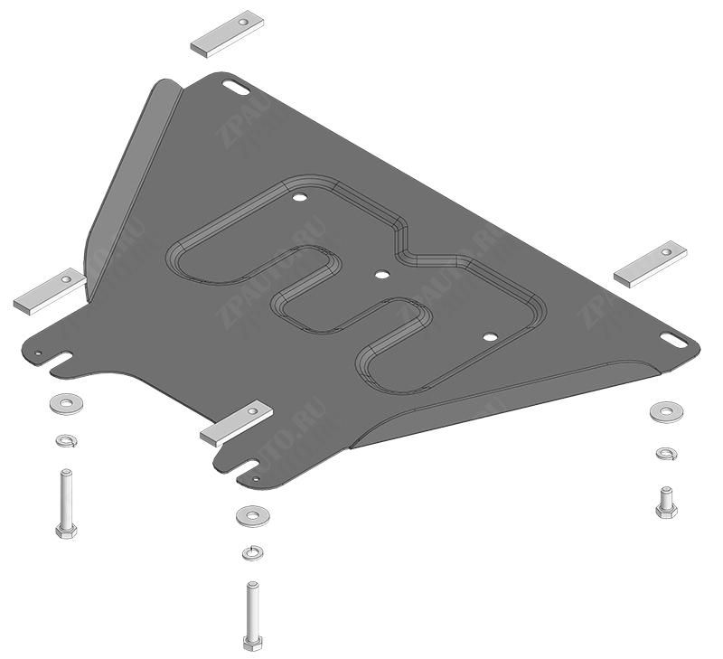 Защита стальная Мотодор (Коробка переключения передач), 2 мм,  для Sollers Atlant  2022- арт. 78702