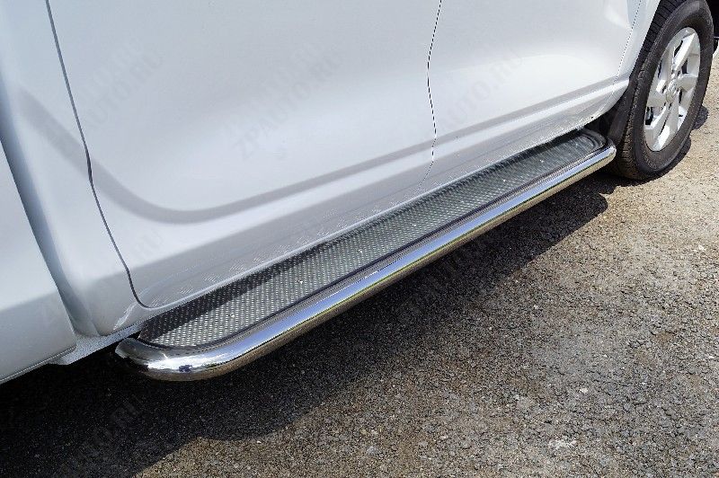 Пороги с площадкой (нерж. лист) 60,3 мм Great Wall POER KINGKONG 2023- арт. GRWALPOERKK23-12