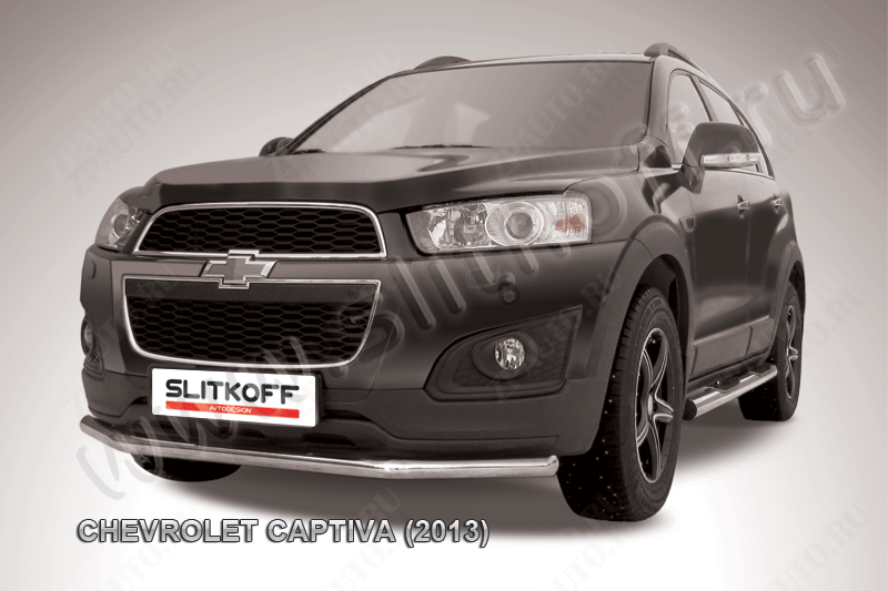 Защита переднего бампера d57 Chevrolet Captiva (2013-2016) , Slitkoff, арт. CHCap13-002