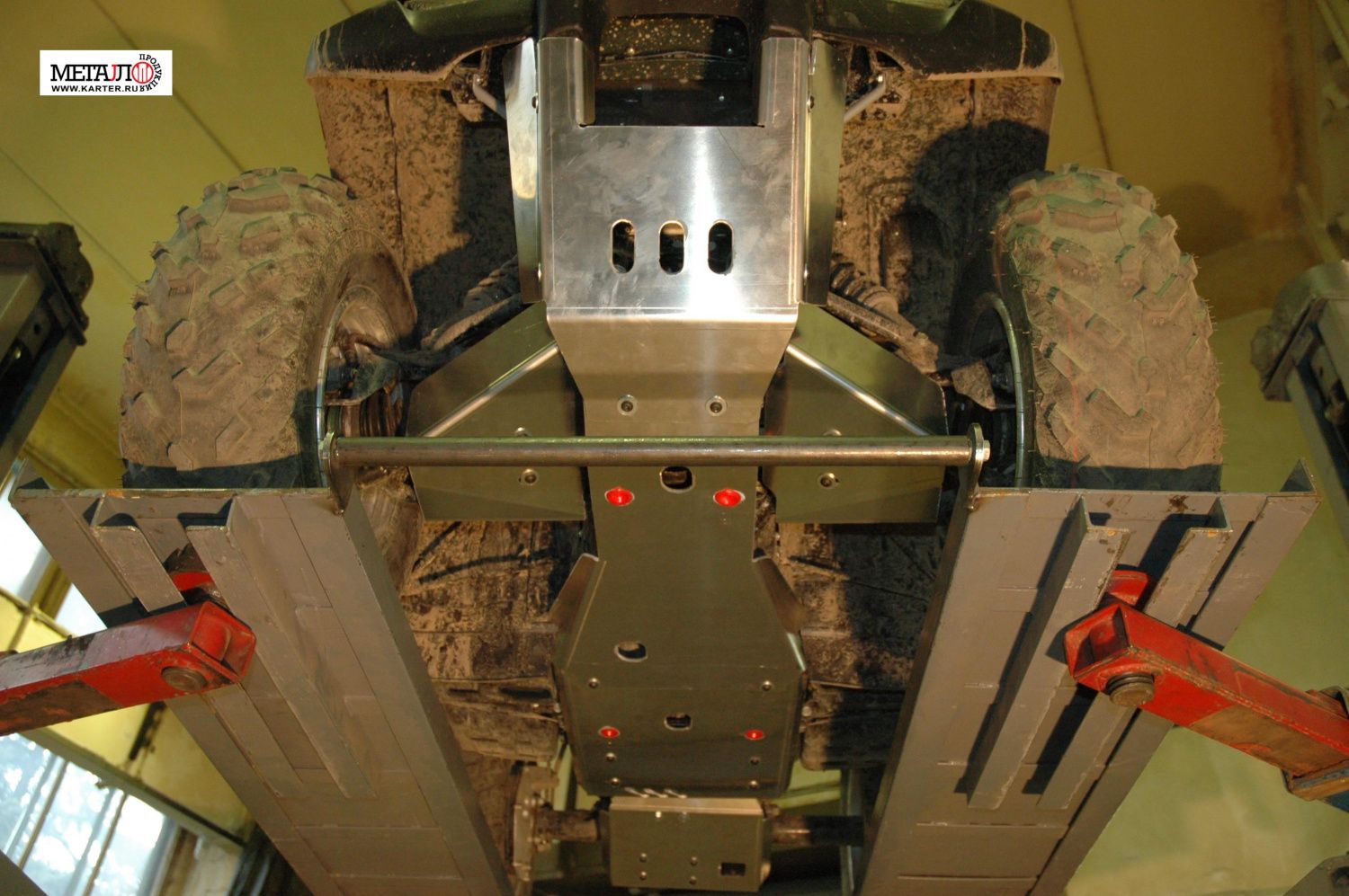 Защита днища для HONDA Foreman (Rubicon) TRX 2005-11, алюминий 4 мм, STORM, арт. 1425