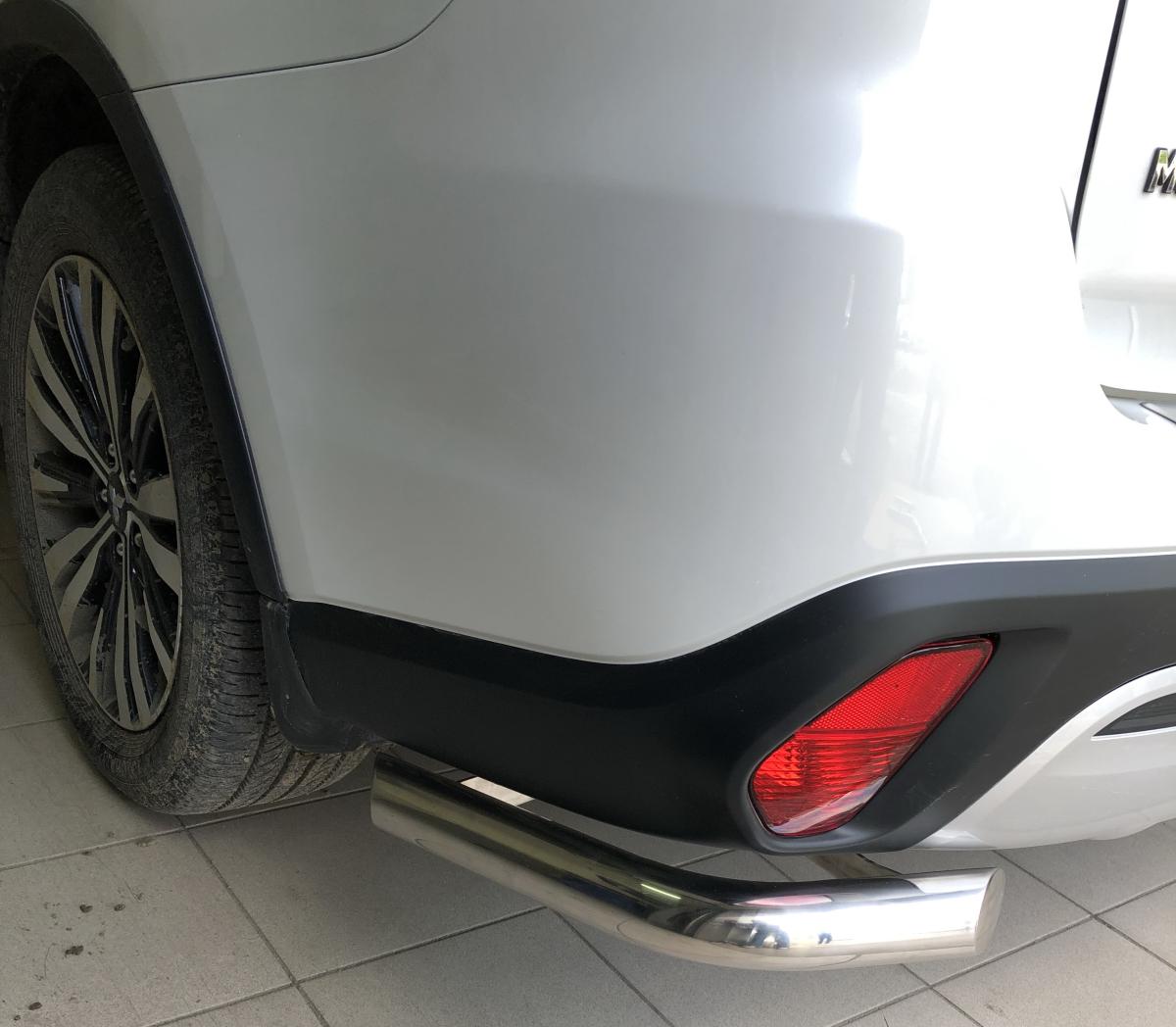 Защита заднего бампера угловая для автомобиля Mitsubishi Outlander 2019, Россия MSO.19.17