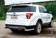 Уголки d76 Ford Explorer (2015-2018) Black Edition, Slitkoff, арт. FEX15010BE