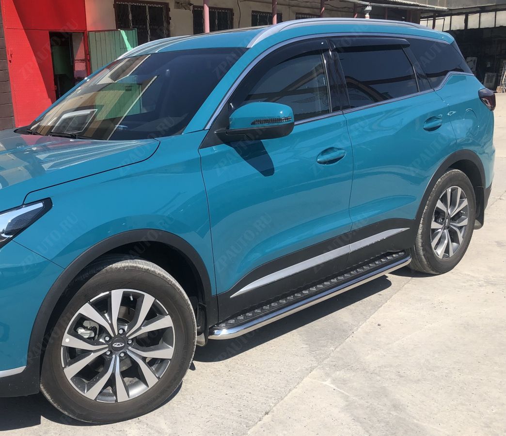 Пороги с накладным листом для автомобиля CHERY Tiggo 7L 2025 арт. CTG.7L.25.41