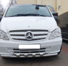 Защита переднего бампера двойная с перемычками для автомобиля MERCEDES-BENZ VITO 2005-2010, 2010-2014(рестайлинг) арт. MBV.2010.75