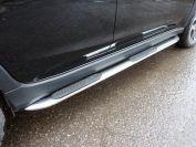 Пороги овальные гнутые с накладкой 75х42 мм для автомобиля Subaru XV 2017-, TCC Тюнинг SUBXV17-12