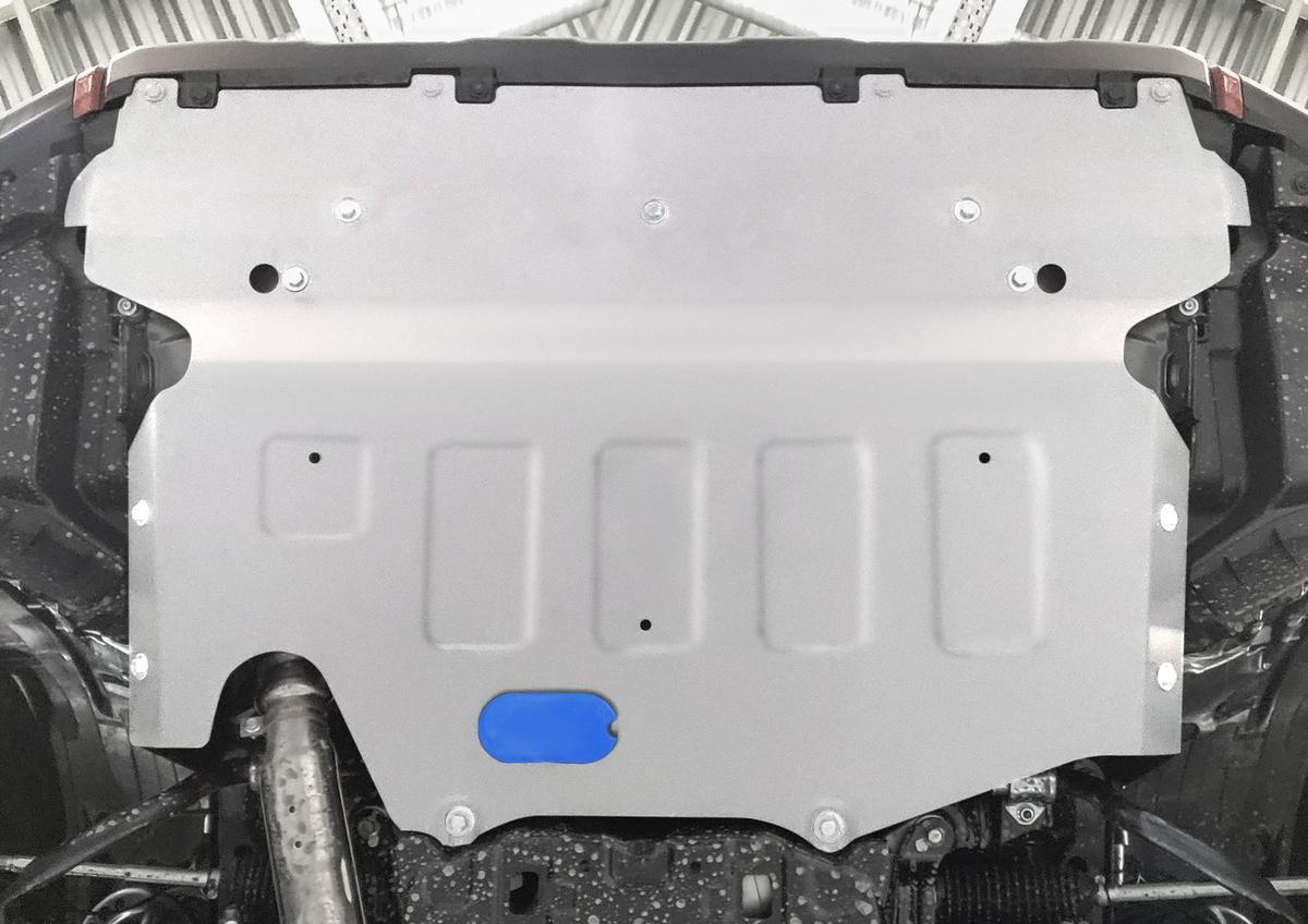 Защита картера Rival (увеличенная) для Subaru Forester V 4WD 2018-н.в., штампованная, алюминий 3 мм, с крепежом, 333.5439.1