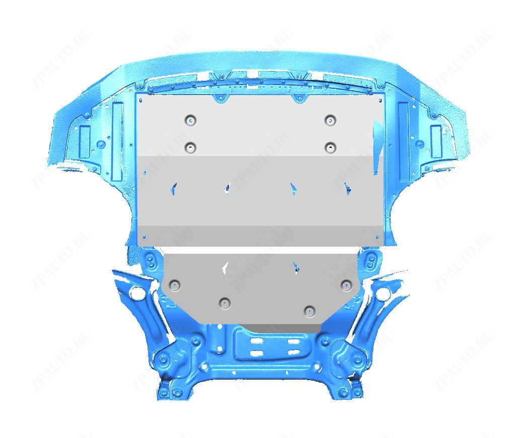 51.02АВС ЗАЩИТА КАРТЕРА ДВИГАТЕЛЯ И КПП GAC GS3 (2024-) (АЛЮМИНИЙ 4 ММ)