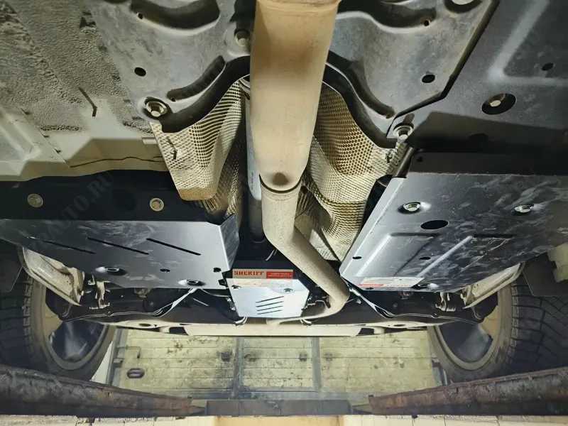 Защита топл. бака для GEELY Monjaro  2023, V-2,0 AT FullWD, Sheriff, сталь 2,0 мм, арт. 28.5411