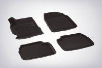 Ковры салонные 3D черные для Mazda 3 II 2009-2013, Seintex 71698