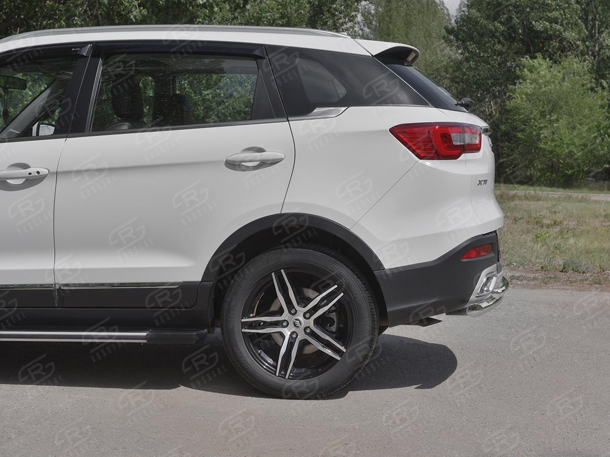 Защита заднего бампера d57 дуга-d42 дуга для автомобиля Lifan X70 2018, Slitkoff LF7Z-003293