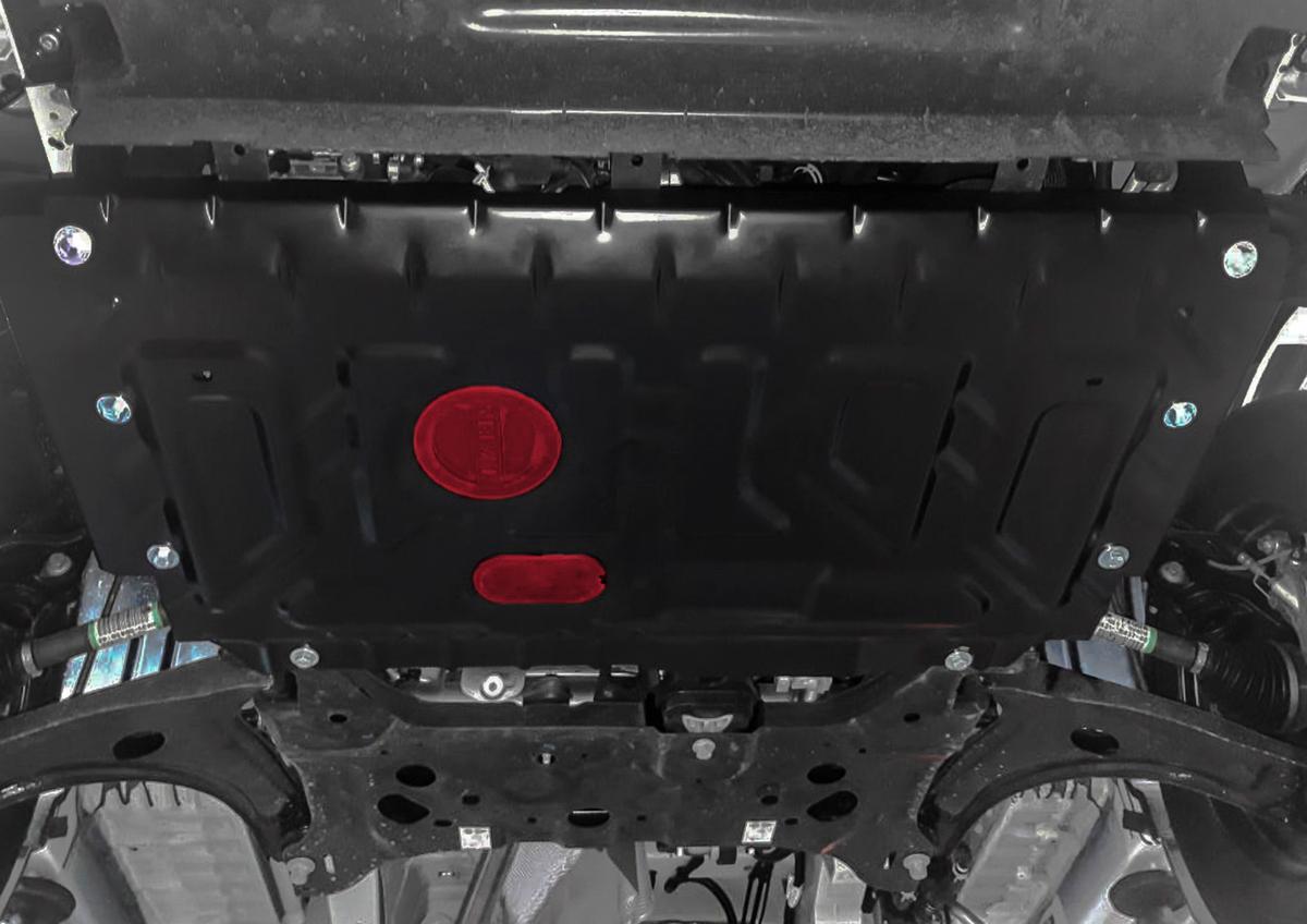 Защита картера и КПП АвтоБроня для Ford Transit VII (V - 2.2D) FWD 2014-н.в., штампованная, сталь 1.8 мм, с крепежом, 111.01879.1
