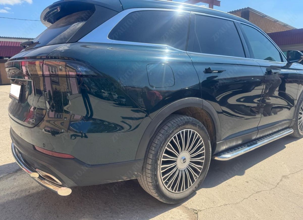 Пороги с накладным листом для автомобиля Chery Tiggo 9 2024 арт. CHTG.9.24.41