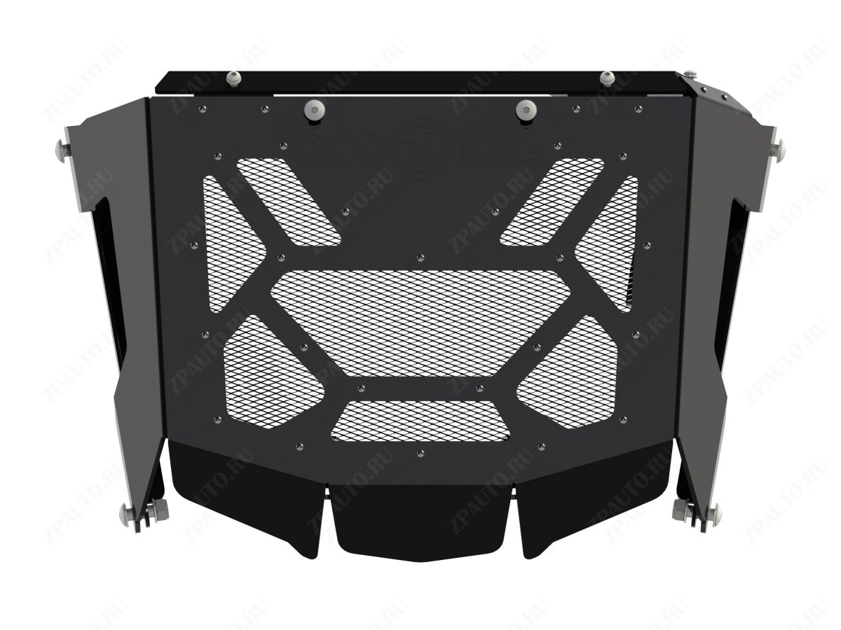 Вынос радиатора (черный) для Русская Механика 500-2/650-2 2014-15, алюминий 4 мм, STORM, арт. MP 0157