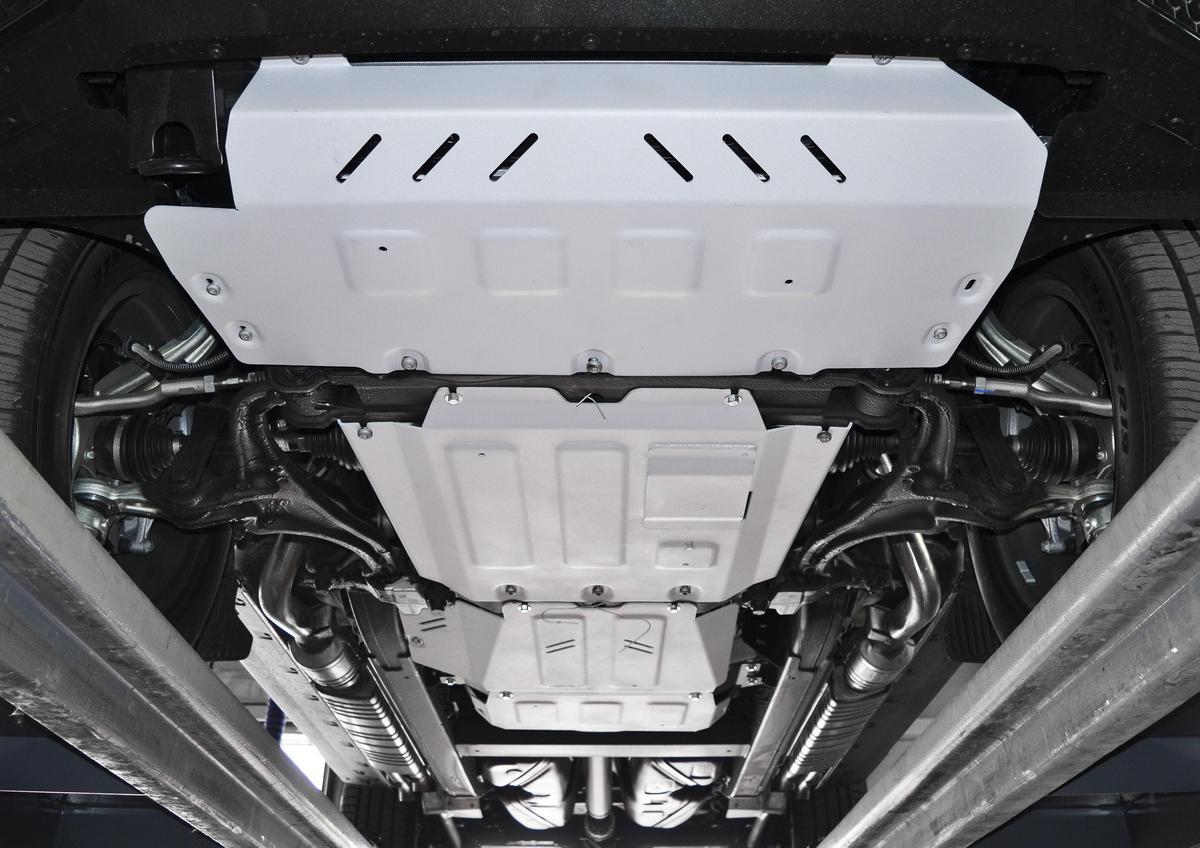 Защита радиатора, картера, КПП и РК Rival для Mercedes-Benz G-klasse W464 2018-н.в., штампованная, алюминий 3.8 мм, с крепежом, 4 части, K333.3946.1