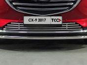 Решетка радиатора нижняя 16 мм для автомобиля Mazda CX-9 2017-, TCC Тюнинг MAZCX917-12